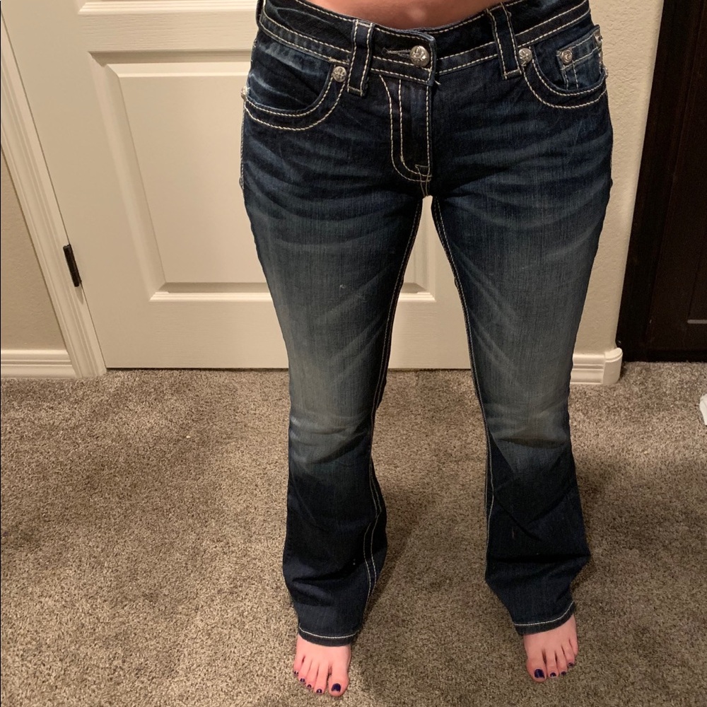 Size 28 Miss Me Boot Cut Jeans- Worn Twice